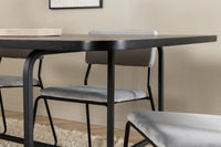 Spisegruppe Kenth & Uno 2-pakk 200 x 90 – grå og svart