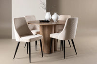 Spisegruppe Leone & Olivia rund 2-pakk ⌀110 – beige og brun