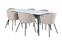 Spisegruppe Berit & Jimmy 195 x 90 – beige og hvit