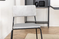 Spisestol 2-pakk + Rektangulært spisebord 200 x 90 – grå og svart