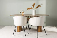 Spisegruppe Berit & Isolde + Ovalt 180 x 90 – beige og natur