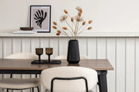 Spisestol Chico & Tempe 2-pakk + rektangulært spisebord 140 x 80 – hvit og valnøtt