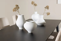 Spisestol 2-pakk – beige + Rektangulært spisebord 230 x 85 – svart