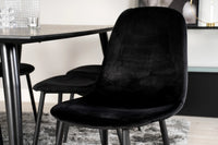 Spisegruppe Dipp & Polar 180 x 90 med 2-pakk spisestoler – svart