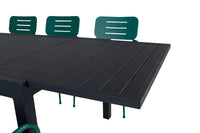Spisegruppe Nicke & Marbella 2-pakk + Spisebord 160 x 100 – grønn og svart