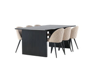 Spisegruppe 2-pakk 200 × 100 – beige og svart