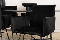 Spisestol Petra & Uno + Rektangulært spisebord 200 x 90 – svart