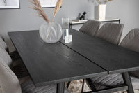 Spisegruppe Sleek & Gemma 195 x 95 2-pakk – svart og grå