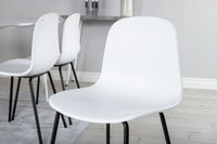 Spisestol Arctic & Polar 2-pakk + Rektangulært spisebord 180 x 90 – hvit