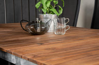 Lenestol Copacabana & Zenia 2-pakk – svart + Rektangulært spisebord 200 × 100 – natur