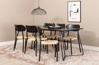 Spisegruppe Petra & Polly 190 x 90 2-pakk – svart