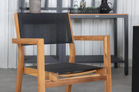 Spisestol Venice & Bois 2-pakk + Spisebord rektangulært 205 x 90 – natur