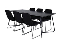 Spisegruppe Muce & Petra 2-pakk 190 x 90 – svart