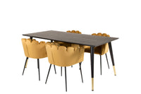 Spisegruppe Limhamn & Dipp 180 x 90 – gul og svart