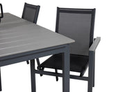 Spisegruppe Levels & Parma rektangulær 160 x 100 + spisestoler 2-pakk – svart