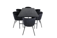 Spisegruppe Berit & Uno 200 x 90 – svart