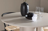 Spisegruppe Alfons & Olivia rund ⌀110 – svart og beige
