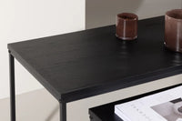 Sofabord Stål Bord 1: 100 cm Bord 2: 75 cm x Bord 1: 43 cm Bord 2: 33 – svart