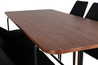 Spisegruppe Uno & Leone 200 x 90 2-pakk – natur og svart