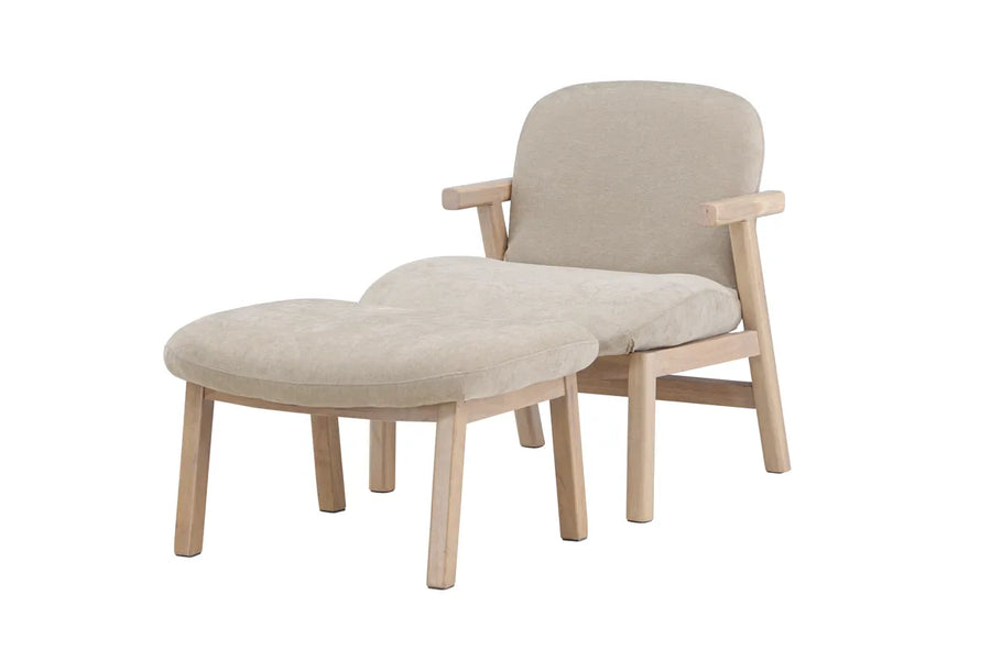 Puff Rile 60 x 42 x 70 + lenestol – beige