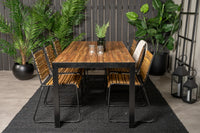 Spisegruppe Bois 205 x 90 + spisestoler 2-pakk – natur