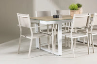 Spisegruppe Copacabana & Merlo 2-pakk 200 x 90 – beige og hvit