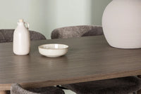 Spisestol Modesto & Andy 2-pakk + Spisebord ovalt 180 x 90 – brun og natur