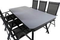 Spisebord Virya & Break 200 × 100 + 2-pakk posisjonsstoler – svart