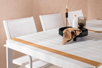 Spisebord Togo & Santorini 200 × 100 + Spisestol 2-pakk – hvit