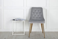 Spisestol Velvet Deluxe 2-pakk – grå