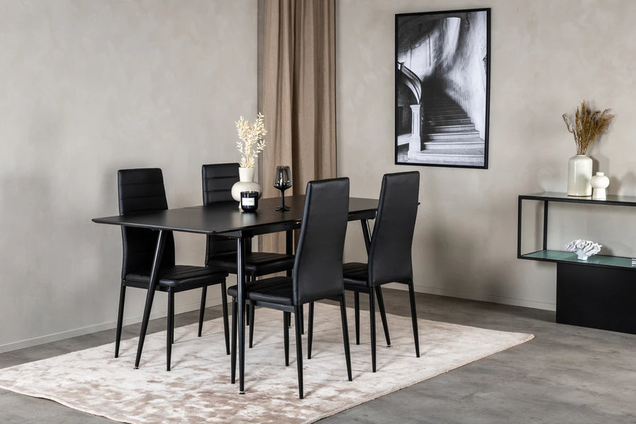 Spisebord Silar 120 x 80 – svart