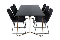 Spisegruppe Muce & Petra 2-pakk 190 x 90 – svart