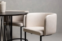 Spisegruppe rund ⌀120 – mocca og beige