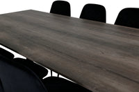 Spisestol Polar & Marina 2-pakk – svart + Rektangulært spisebord 180 x 90 – natur