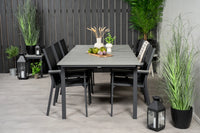 Spisegruppe Levels & Parma 229 × 100 + spisestoler 2-pakk – svart