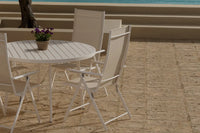 Posisjonsstol Levanzo & Giardini 2-pakk + Spisebord rundt Ø120 – beige