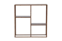 Hylle stål 26 x 81 x 80 – valnøtt