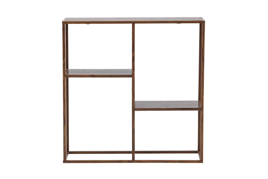 Hylle stål 26 x 81 x 80 – valnøtt