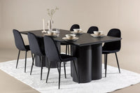 Spisegruppe Polar & Olivia 2-pakk 210 x 100 – svart