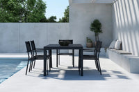 Spisestol Copacabana & Capo 2-pakk + rektangulært spisebord 160/240 x 100 – svart