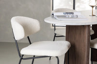 Spisegruppe oval 2-pakk 180 x 90 – hvit og lys grå