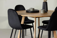 Spisestol Polar & Yakidon 2-pakk + Spisebord rundt ⌀120 – svart og brun