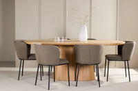 Spisegruppe Edina & Stjärnö 2-pakk + Ovalt 200 x 90 – brun og natur