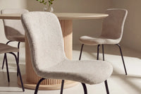 Spisegruppe Linus & Reko 2-pakk + Rundt Ø120 – beige og natur