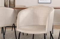 Spisegruppe Berit & Uno 200 x 90 – beige og natur