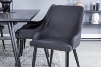 Spisestol Plaza 2-pakk – svart
