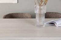 Spisestol Modesto & Olga 2-pakk + Rektangulært spisebord 200 x 90 – brun og hvit