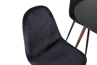 Spisegruppe Plaza & Polar rund ⌀100 + spisestol 2-pakk – svart