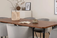 Spisegruppe Berit & Uno 200 x 90 – grå og natur
