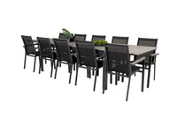 Spisegruppe Levels & Parma 229 × 100 + spisestoler 2-pakk – svart